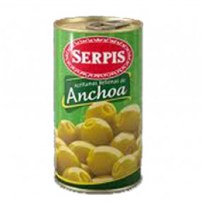 SERPIS aceitunas rellenas de anchoa 350 grs